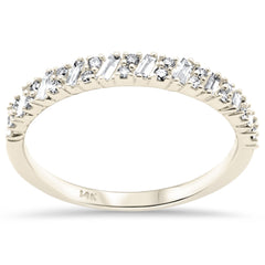 SPECIAL! .33ct G SI 14K Yellow Gold Round & Baguette Diamond Ring Band