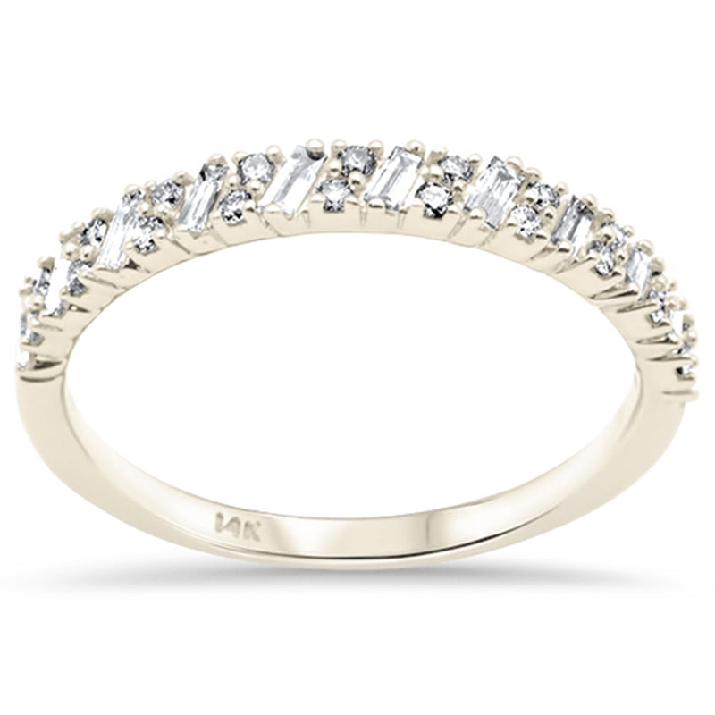 SPECIAL! .33ct G SI 14K Yellow Gold Round & Baguette Diamond Ring Band