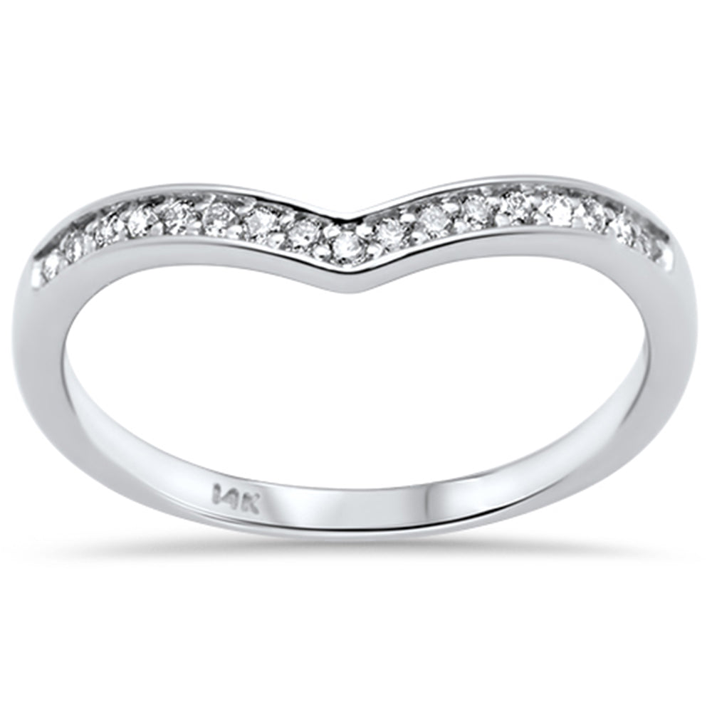 DIAMOND CLOSEOUT! .15ct G SI 14K White Gold Women's Diamond Ring Band Size 7