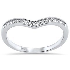 DIAMOND CLOSEOUT! .15ct G SI 14K White Gold Women's Diamond Ring Band Size 7