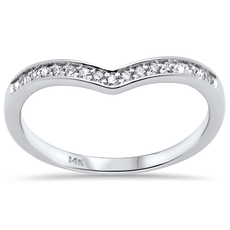 DIAMOND CLOSEOUT! .15ct G SI 14K White Gold Women's Diamond Ring Band Size 7