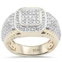DIAMOND CLOSEOUT!  1.33ct G SI 10K Yellow Gold Men's Diamond Men's Band Size 10