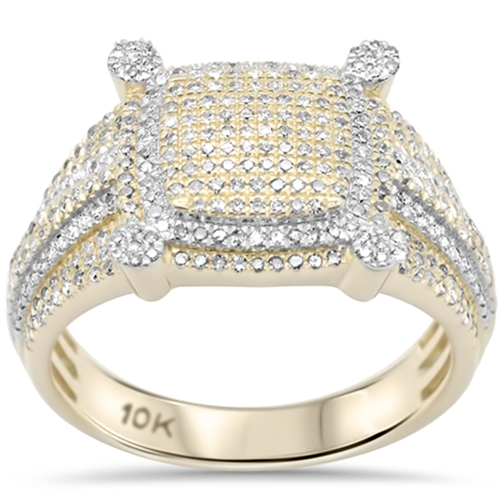 DIAMOND CLOSEOUT!  .92ct G SI 10K Yellow Gold Men's Diamond Ring Band Size 10