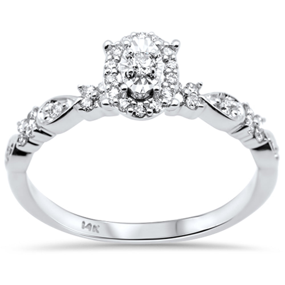 DIAMOND CLOSEOUT! .26ct G SI 14K White Gold Diamond Engagement Ring Size 7