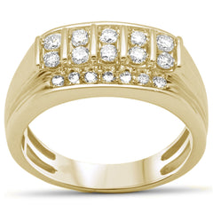 SPECIAL! 1.03ct G SI 14K Yellow Gold Diamond Men's Band Ring Size 10