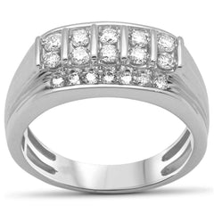 SPECIAL! 1.04ct G SI 14K White Gold Diamond Men's Band Ring Size 10