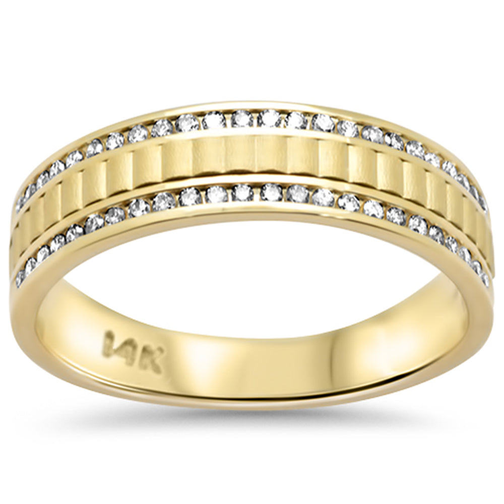 SPECIAL!.32ct G SI 14K Yellow Gold Diamond Men's Ring Band Size 10