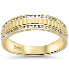 SPECIAL!.32ct G SI 14K Yellow Gold Diamond Men's Ring Band Size 10
