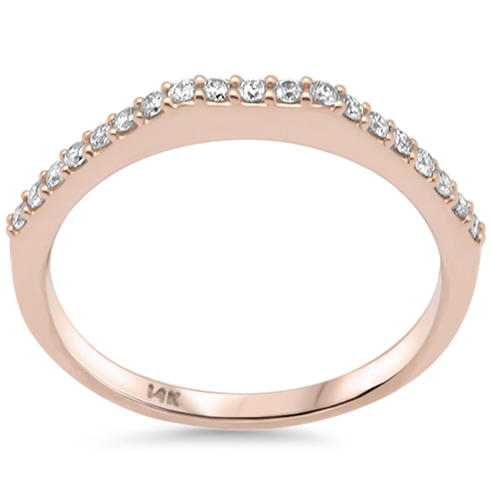 DIAMOND CLOSEOUT! .20ct G SI 14K Rose Gold Diamond Stackable Ladies Band Size 6.5