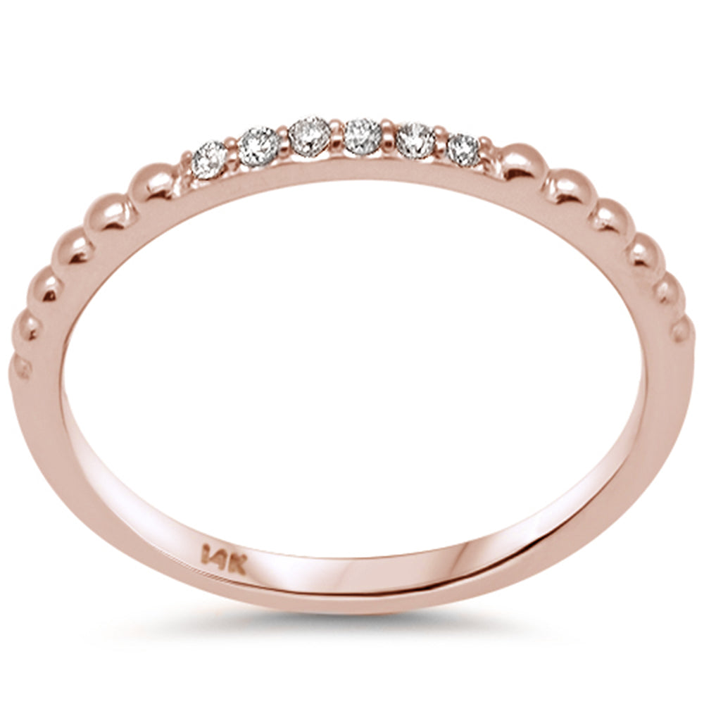 DIAMOND CLOSEOUT! .06ct G SI 14K Rose Gold Diamond Ball Ring Size 6.5