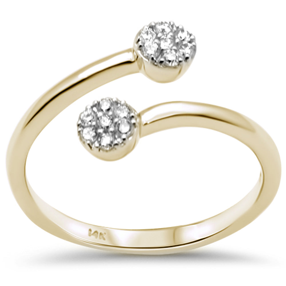 DIAMOND CLOSEOUT! .16ct G SI 14K Yellow Gold Diamond Ladies Wrap around Ring Size 6.5