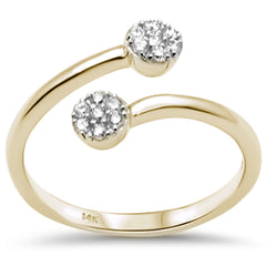 DIAMOND CLOSEOUT! .16ct G SI 14K Yellow Gold Diamond Ladies Wrap around Ring Size 6.5