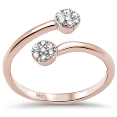 DIAMOND CLOSEOUT! .17ct G SI 14K Rose Gold Diamond Ladies Wrap around Ring Size 6.5