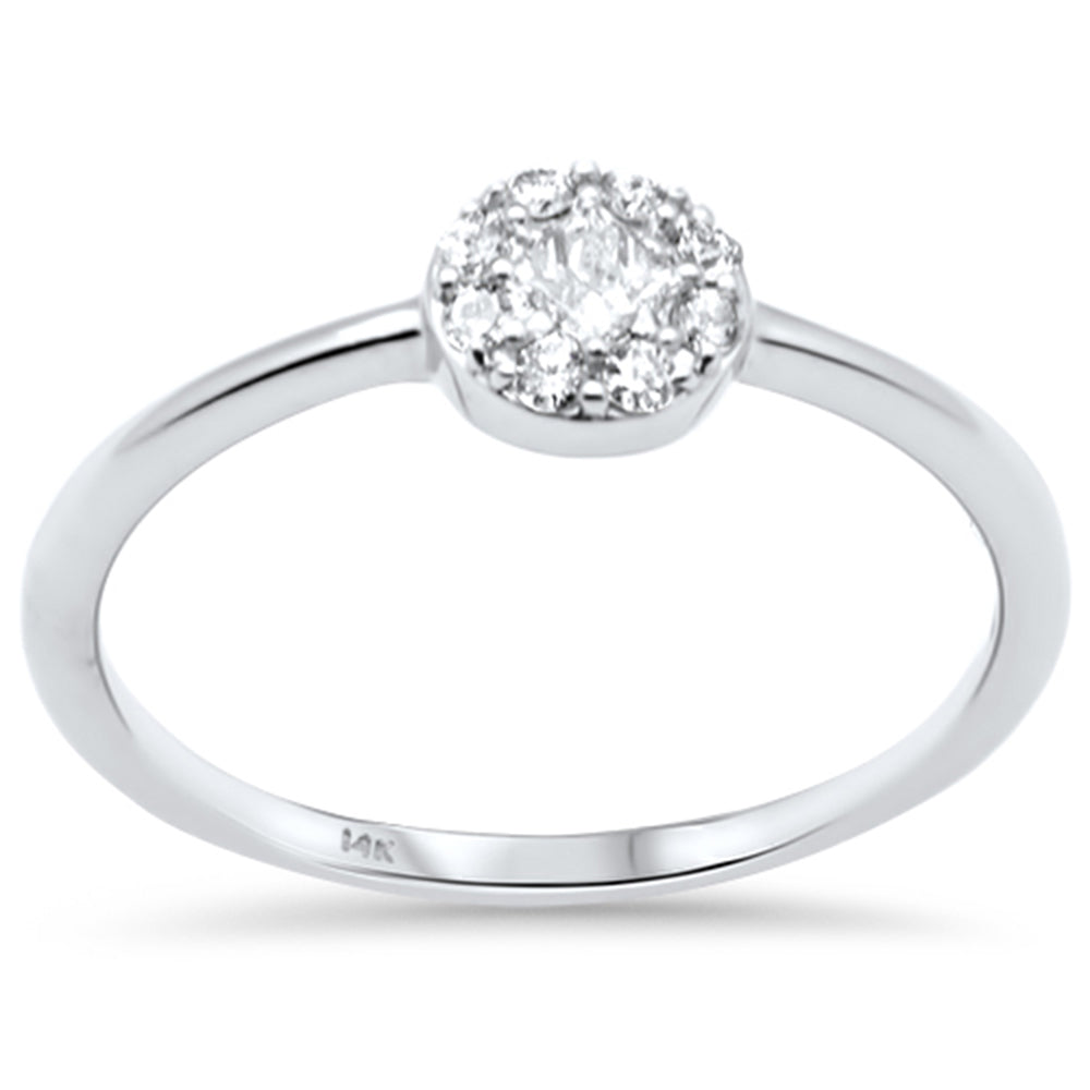 DIAMOND CLOSEOUT! .21ct G SI 14K White Gold Diamond Ladies Halo Ring Size 6.5