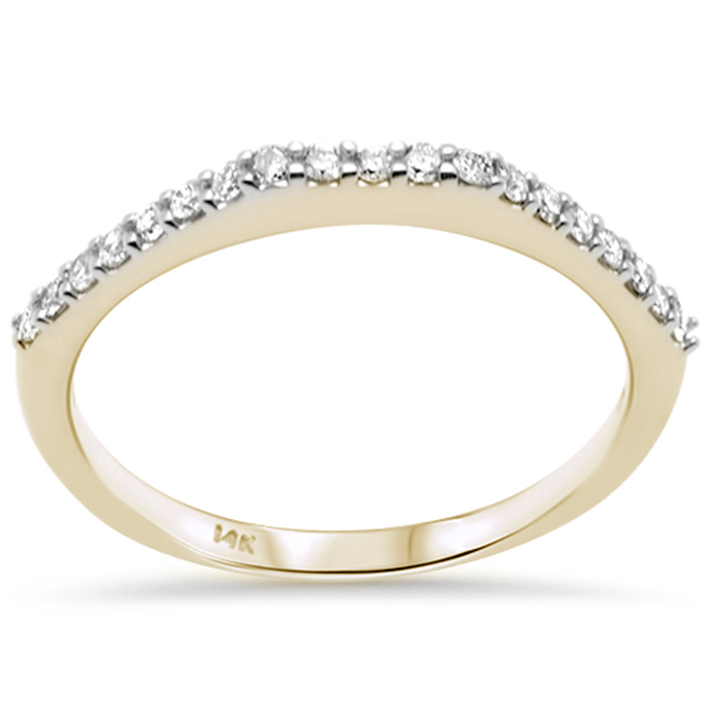 DIAMOND CLOSEOUT! .19ct G SI 14K Yellow Gold Diamond Stackable Band Ring Size 6.5