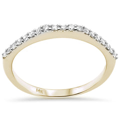 DIAMOND CLOSEOUT! .19ct G SI 14K Yellow Gold Diamond Stackable Band Ring Size 6.5