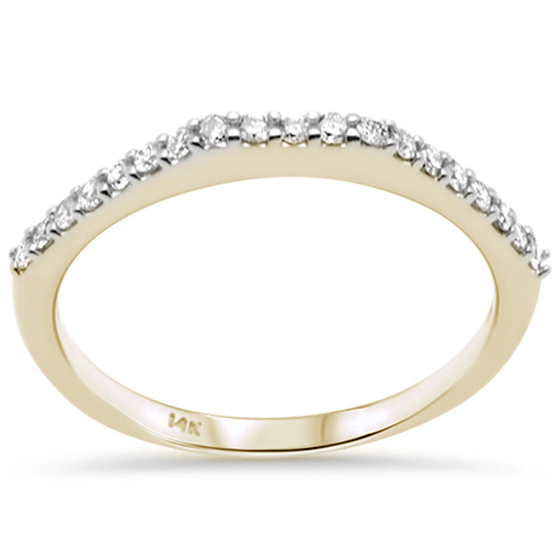 DIAMOND CLOSEOUT! .19ct G SI 14K Yellow Gold Diamond Stackable Band Ring Size 6.5
