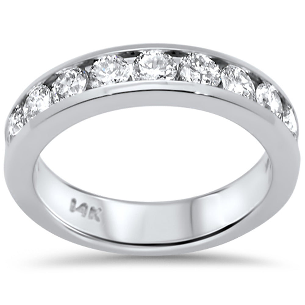 DIAMOND CLOSEOUT! 1.11ct G SI 14K White Gold Diamond Wedding Band Ring Size 6.5