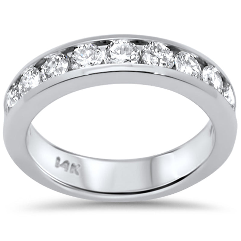DIAMOND CLOSEOUT! 1.11ct G SI 14K White Gold Diamond Wedding Band Ring Size 6.5