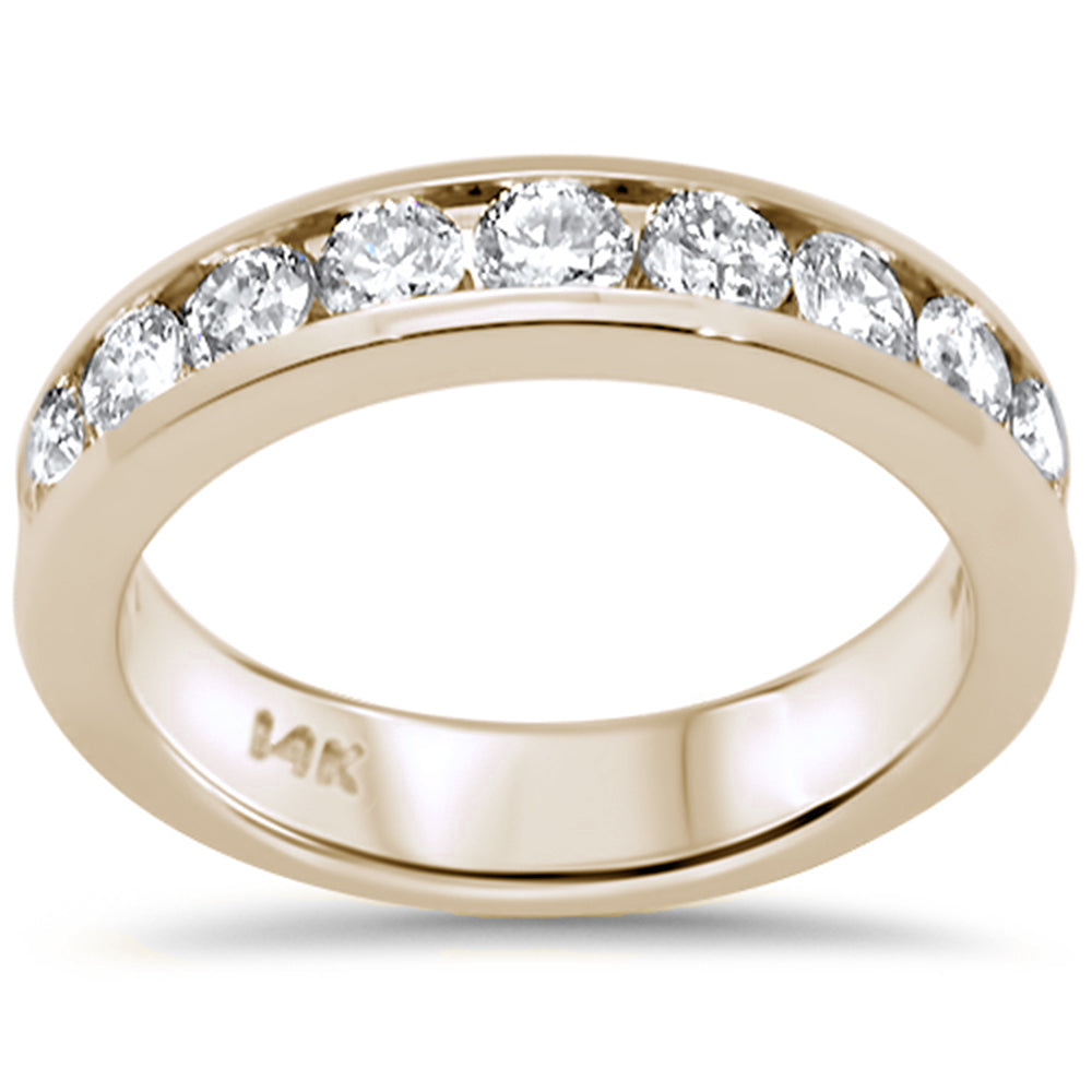 SPECIAL! 0.98ct G SI 14K Yellow Gold Diamond Wedding Band Ring Size 6.5
