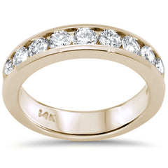 SPECIAL! 0.98ct G SI 14K Yellow Gold Diamond Wedding Band Ring Size 6.5