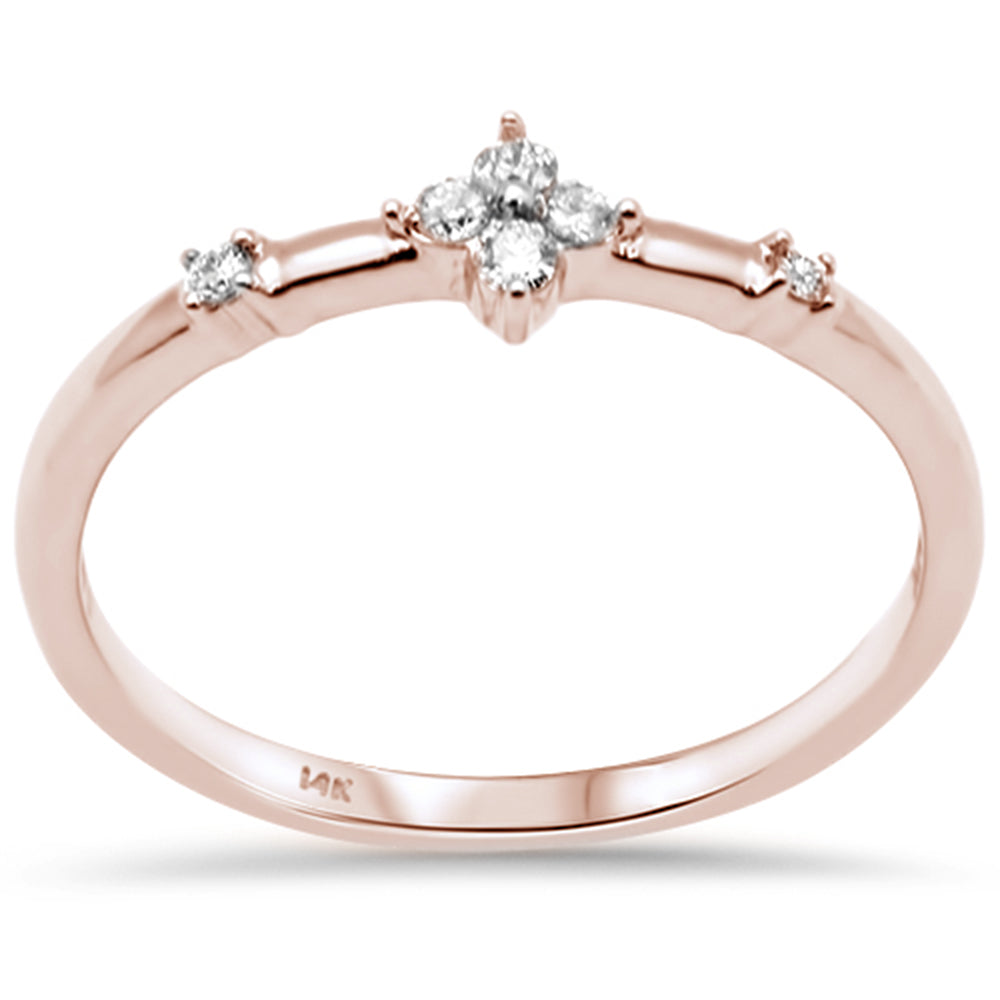 .11ct G SI 14K Rose Gold Diamond Ladies Band Ring Size 6.5