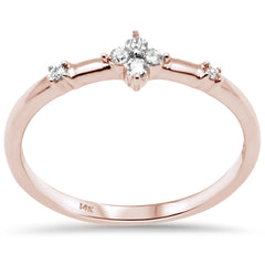 .11ct G SI 14K Rose Gold Diamond Ladies Band Ring Size 6.5