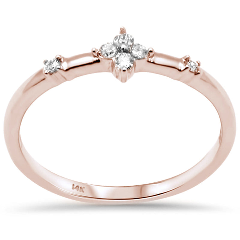 .11ct G SI 14K Rose Gold Diamond Ladies Band Ring Size 6.5