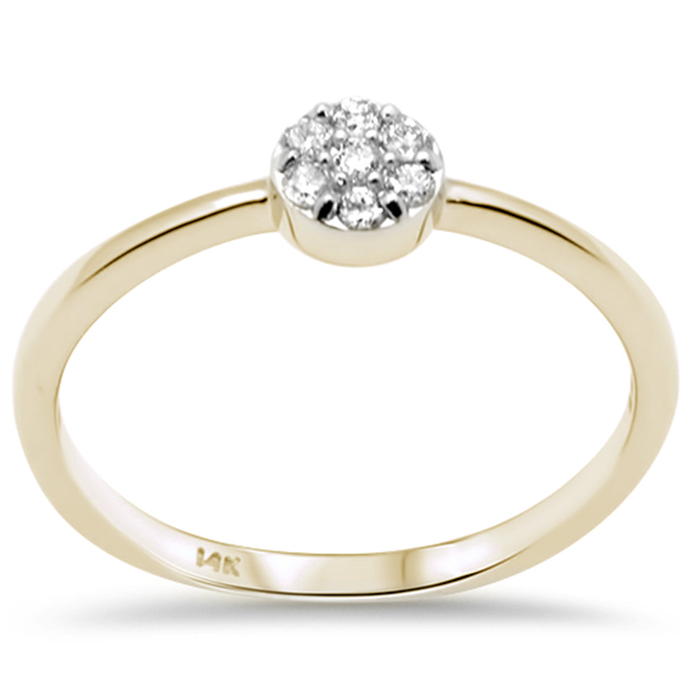 DIAMOND CLOSEOUT! .10ct G SI 14K Yellow Gold Diamond Round Shape Ladies Ring Size 6.5