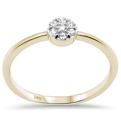 DIAMOND CLOSEOUT! .10ct G SI 14K Yellow Gold Diamond Round Shape Ladies Ring Size 6.5