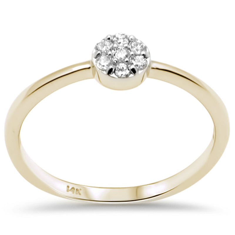 DIAMOND CLOSEOUT! .10ct G SI 14K Yellow Gold Diamond Round Shape Ladies Ring Size 6.5