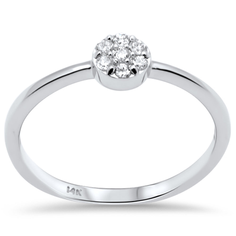 DIAMOND CLOSEOUT! .10ct G SI 14K White Gold Diamond Round Shape Ladies Ring Size 6.5