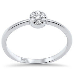 DIAMOND CLOSEOUT! .10ct G SI 14K White Gold Diamond Round Shape Ladies Ring Size 6.5