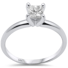 SPECIAL! .71ct G SI 14K White Gold Princess Cut Diamond Solitaire Ring Size 6.5