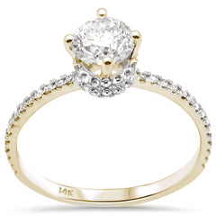DIAMOND CLOSEOUT! 1.04ct G SI 14K Yellow Gold Round Diamond Engagement Ring Size 6.5 (Copy)
