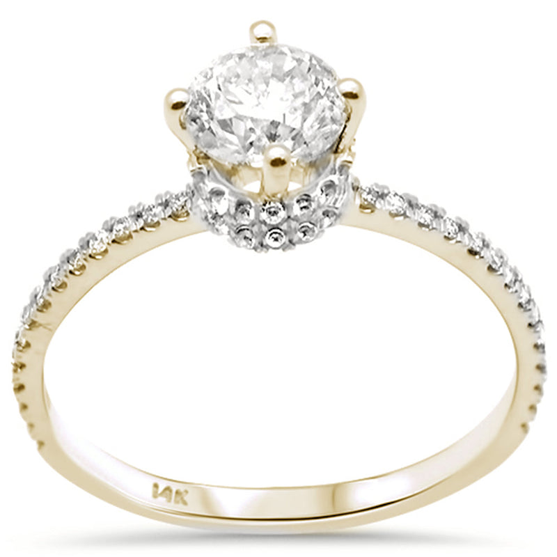 DIAMOND CLOSEOUT! 1.04ct G SI 14K Yellow Gold Round Diamond Engagement Ring Size 6.5 (Copy)