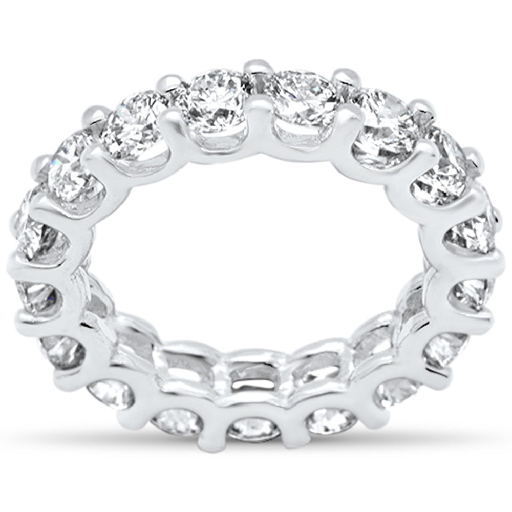 SPECIAL!4.15ct G SI 14K White Gold Round Diamond Eternity Ring Size 6.5