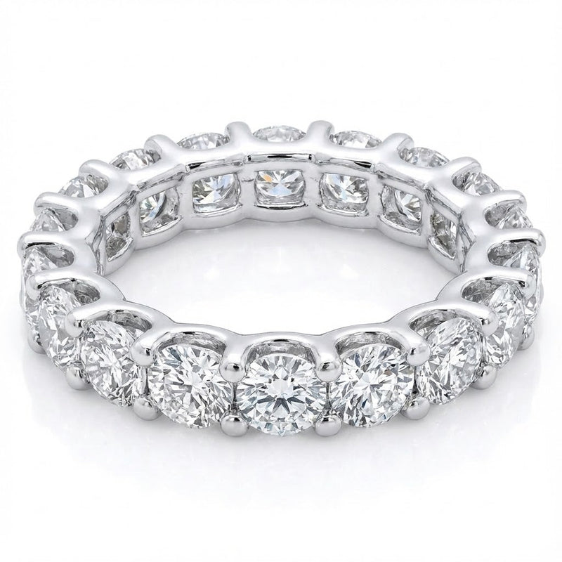SPECIAL!4.15ct G SI 14K White Gold Round Diamond Eternity Ring Size 6.5