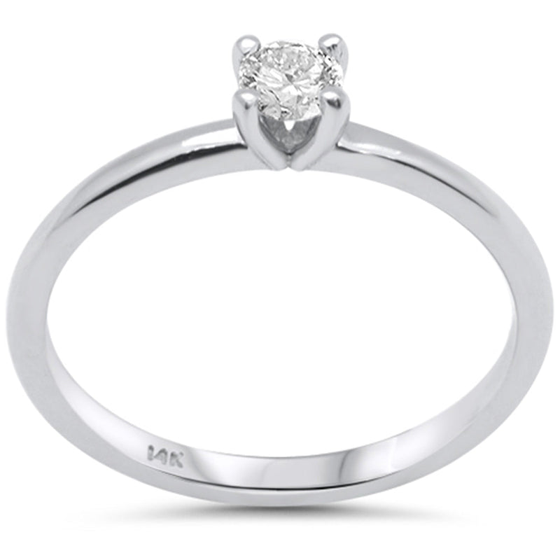 DIAMOND CLOSEOUT!  .50ct G SI 14K White Gold Round Diamond Solitaire Ring Size 6.5