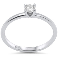 SPECIAL! .55ct G SI 14K White Gold Round Diamond Solitaire Ring Size 6.5