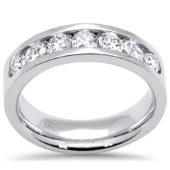 DIAMOND CLOSEOUT! 1.04ct G SI 14K White Gold Diamond Wedding Band Ring Size 6.5