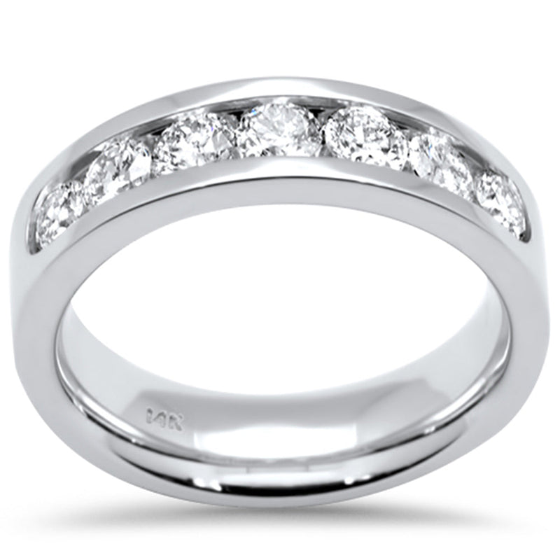 DIAMOND CLOSEOUT! 1.04ct G SI 14K White Gold Diamond Wedding Band Ring Size 6.5