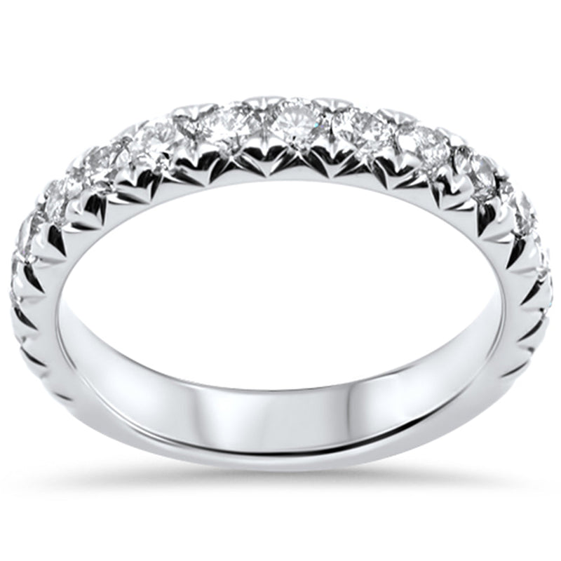 DIAMOND CLOSEOUT! 1.00ct G SI 14K White Gold Diamond Engraved Wedding Ring Band