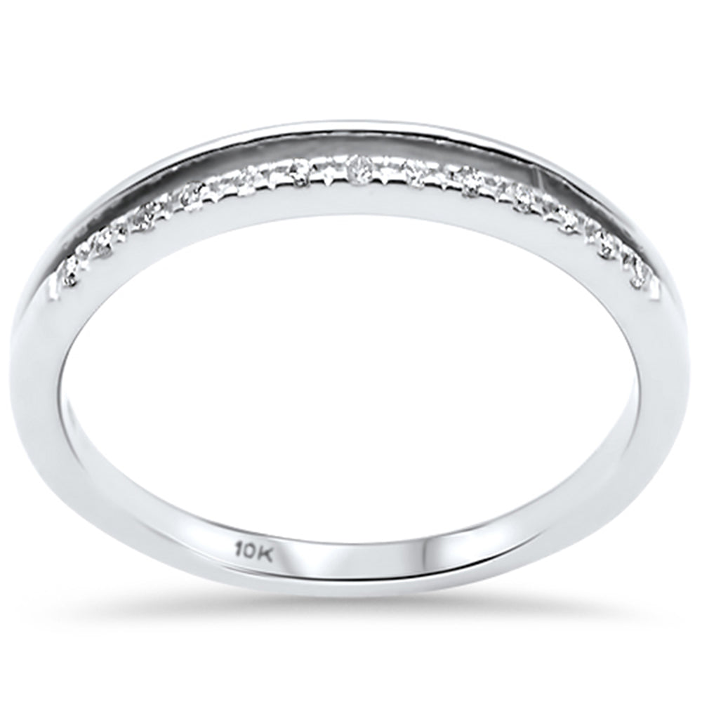 DIAMOND CLOSEOUT! .06ct G SI 10K White Gold Diamond Band Size 6.5
