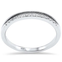 DIAMOND CLOSEOUT! .06ct G SI 10K White Gold Diamond Band Size 6.5