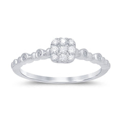 DIAMOND CLOSEOUT! .26ct 14k White Gold Diamond Promise Wedding Engagement Ring Size 6.5