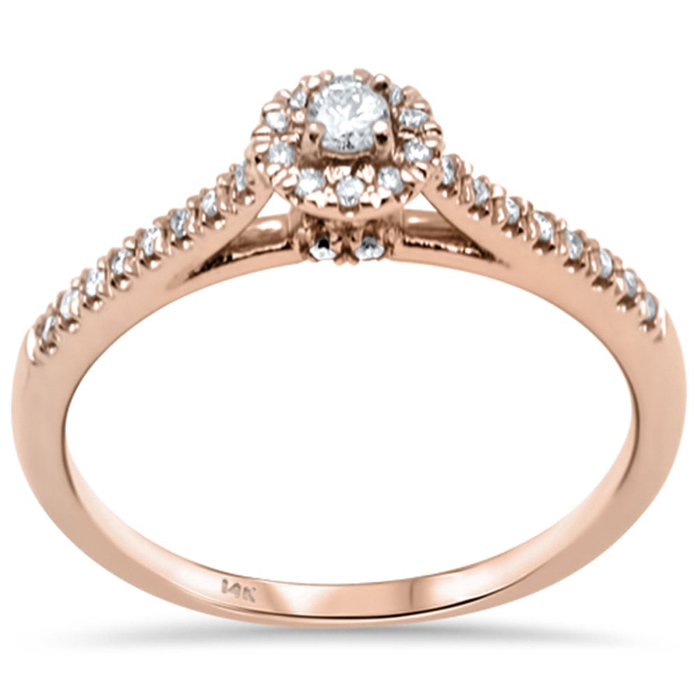 SPECIAL! .34ct G SI 14K Rose Gold Diamond Engagement Ring Size 6.5