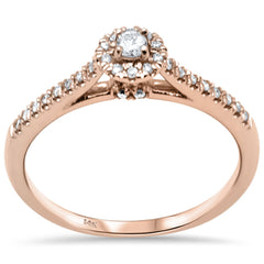 SPECIAL! .34ct G SI 14K Rose Gold Diamond Engagement Ring Size 6.5