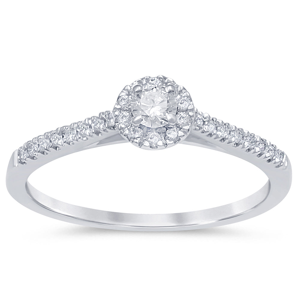 SPECIAL! .31ct G SI 14K White Gold Diamond Engagement Ring Size 6.5