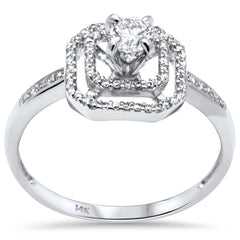 DIAMOND CLOSEOUT! .43ct G SI 14K White Gold Diamond Engagement Ring Size 6.5